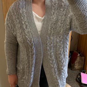 Grey Knit Cardigan